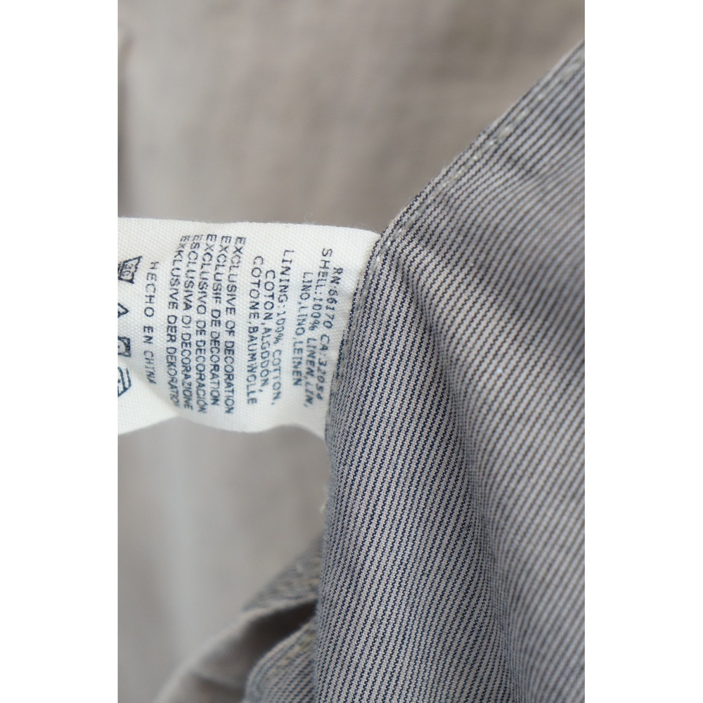 Marrakech Linen Blazer S Tan Safari Single Button 3/4 Sleeve Jacket Excellent - Picture 4 of 5
